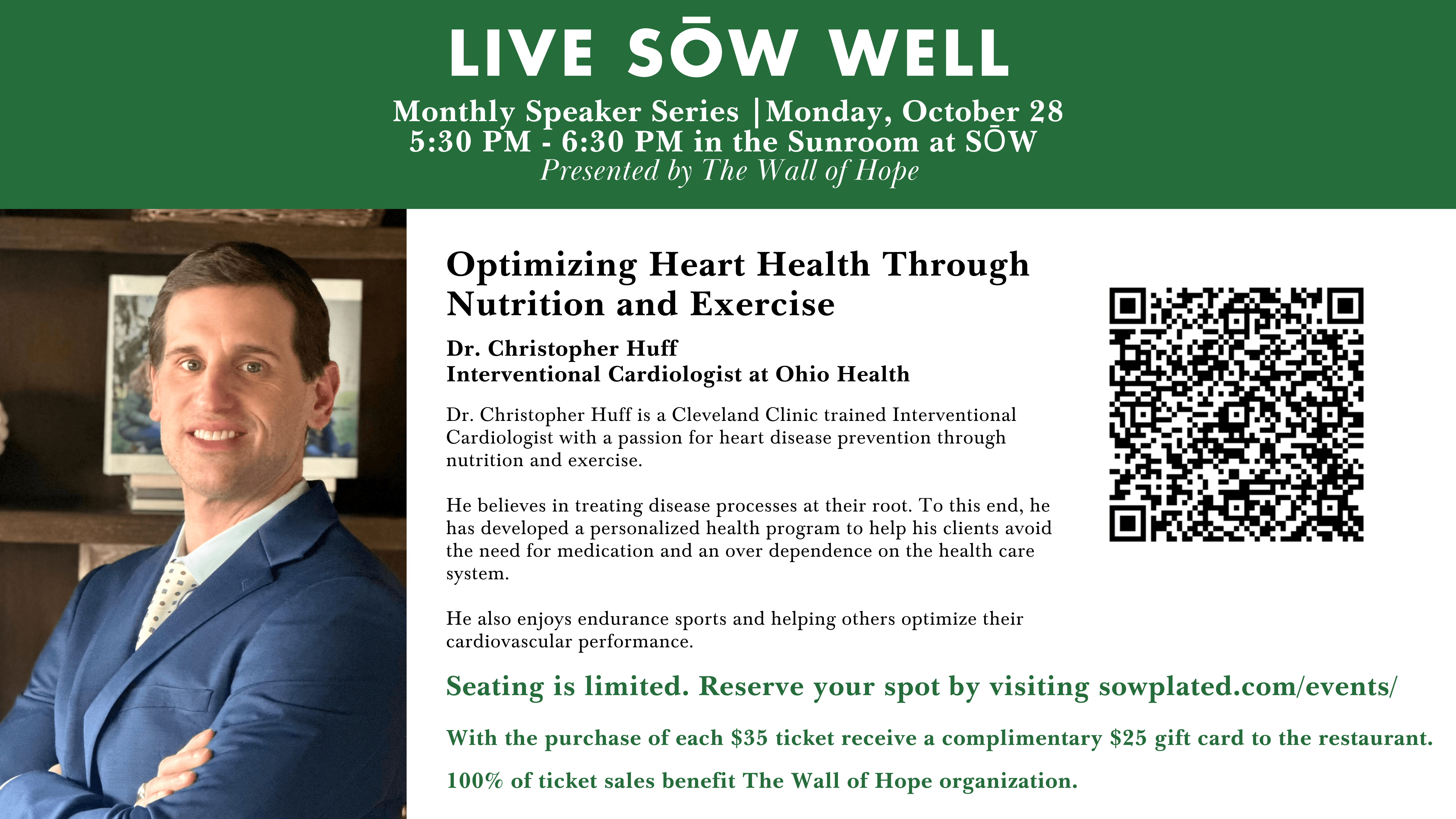 Live SŌW Well Speaker Series - November 28, 2023 Dr. Mylese Spar